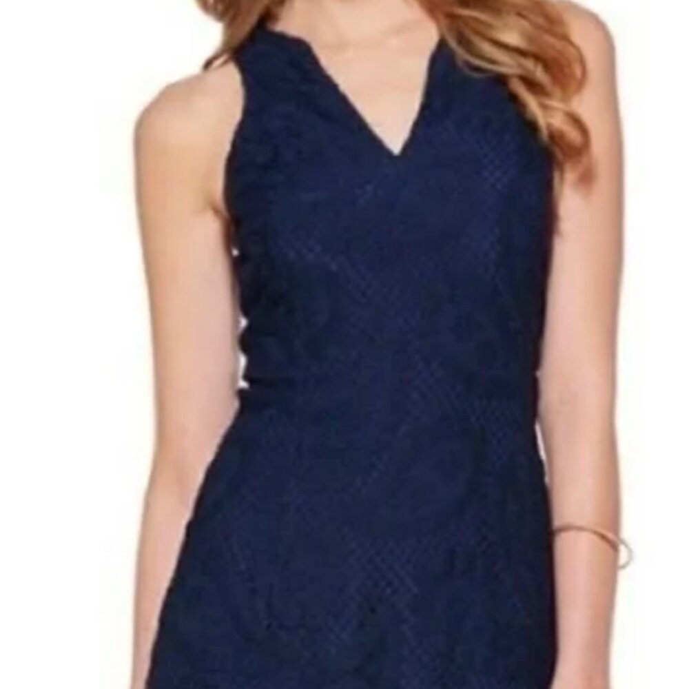 Lilly Pulitzer - Navy Paisley Lace Sleeveless Dress